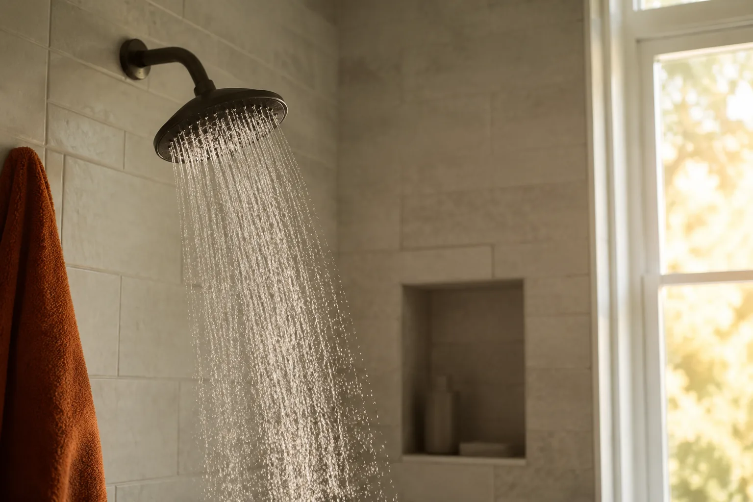 A running faucet with steam missing, showing lukewarm water that never gets truly hot