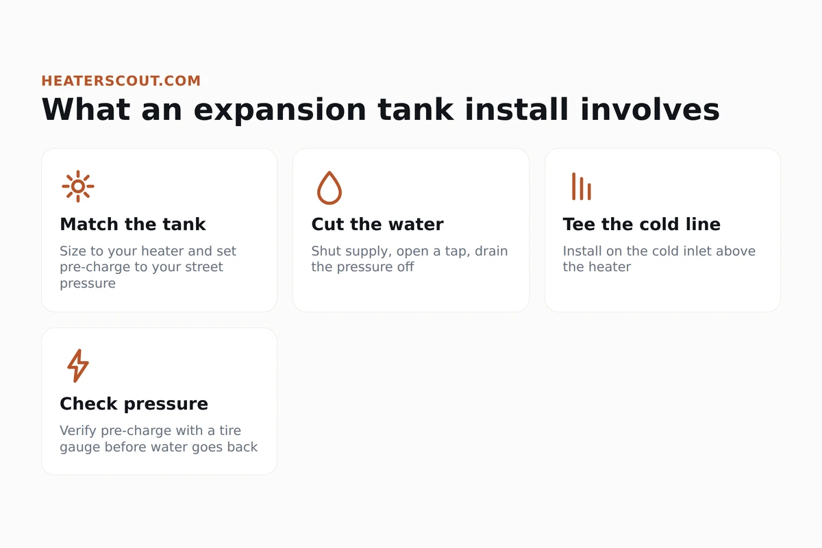 How to install a thermal expansion tank on a water heater