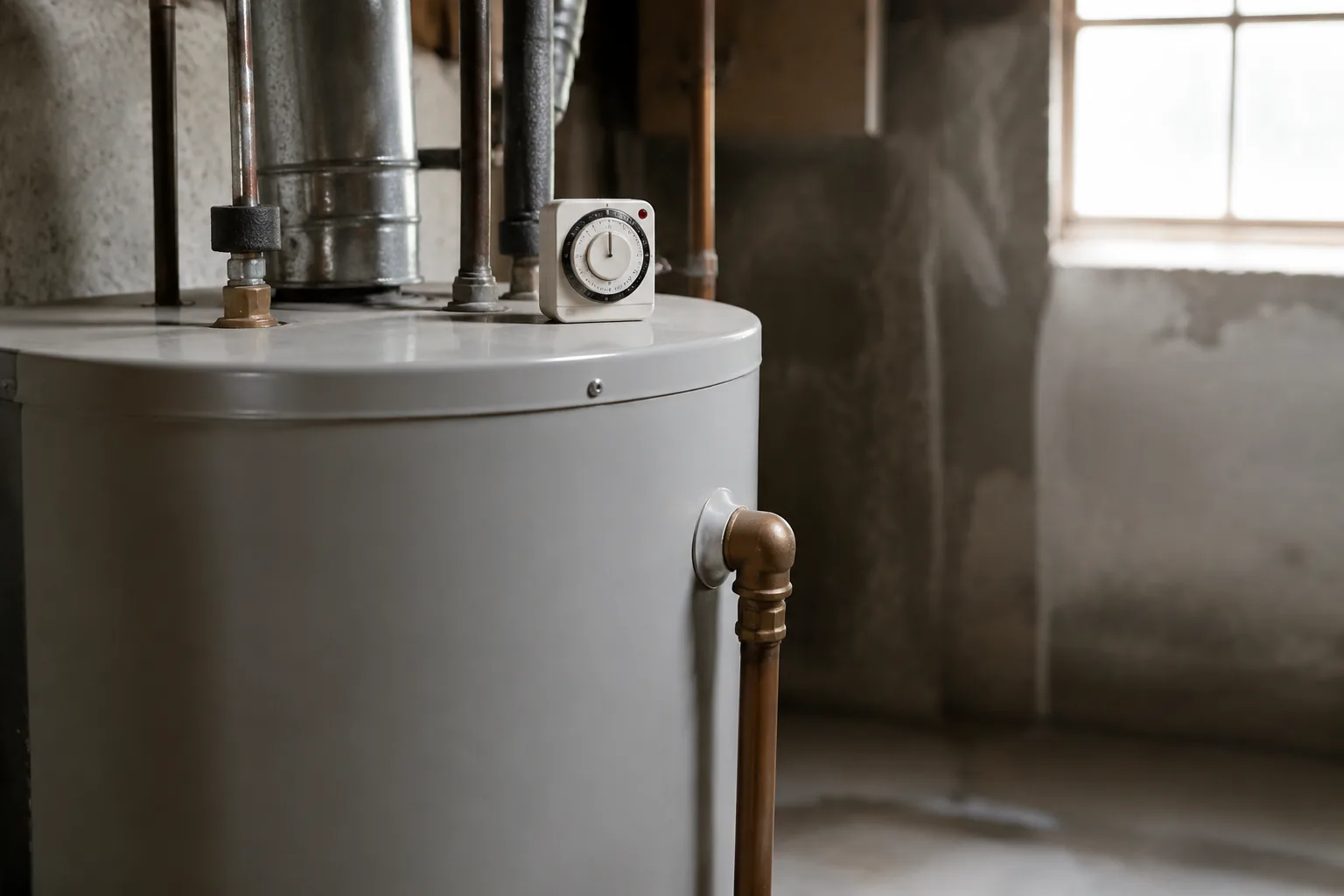 Water heater tank reheating, showing recovery time after hot water is drained